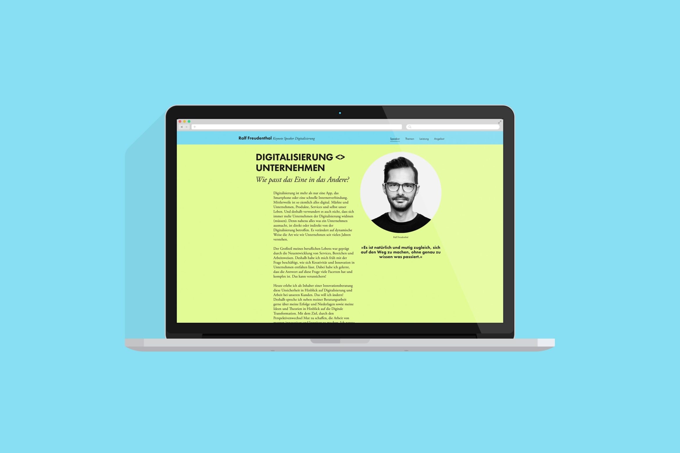 Website design | UX UI Design | Online Design | Über mich | Onepager